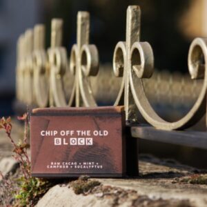 CHIP OFF THE OLD BLOCK Raw Cacao, Mint, Camphot + Eucalyptus Soap