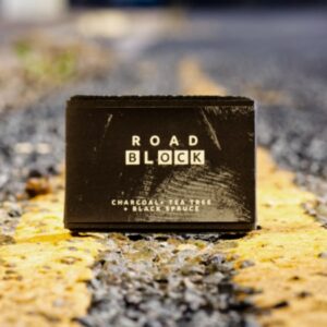 ROAD BLOCK Tea Tree Charcoal Black Spruce Soap for Oily Skin