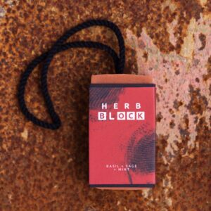 HERB BLOCK SOAP on a Rope Basil Sage Mint Terracotta Clay Soap